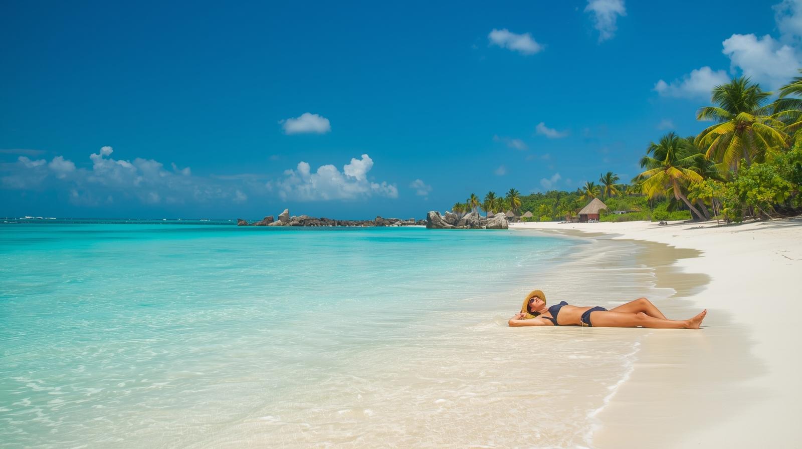 On vacation at the beach